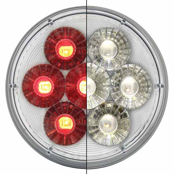 4 Inch 14 Diode Double Fury Dual Color Round Combination Stop, Turn & Tail Light