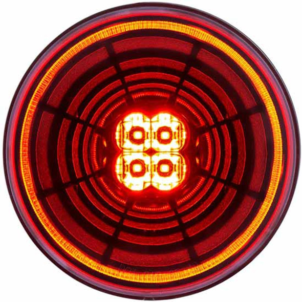4 Inch 13 LED Round ABYSS Turn Signal Light Red 4 Inch 13 LED Round ABYSS Turn Signal Light Red
