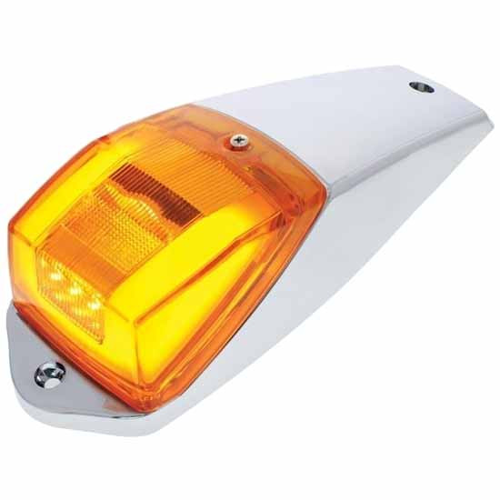 24 Diode Amber LED Rectangular GLO Cab Light Assembly W/ Lens Options