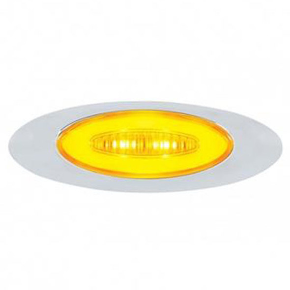 6 LED M5 Millennium GLO Style Clearance Marker Light W/ Chrome Bezel 6 LED M5 Millennium GLO Style Clearance Marker Light W/ Chrome Bezel
