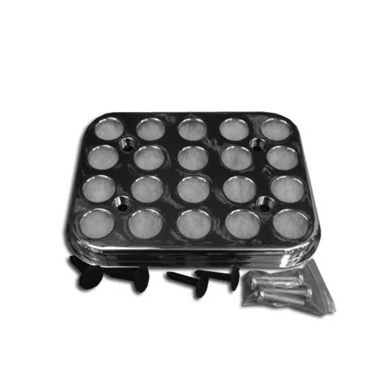 CAB Fresh Chrome Exterior Cab Air Filter Assembly W/ Hardware For Peterbilt 357, 377, 378, 379 & 386