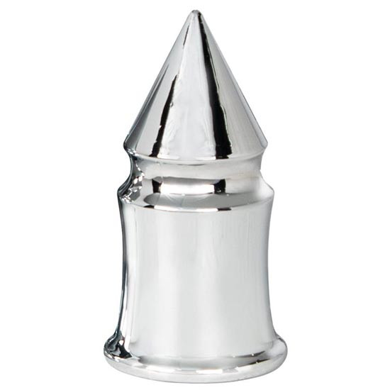 33 MM Inch Chrome Plastic V-Spike Thread-On Nut Cover