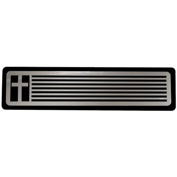 CSM 5 X 20 X 1/4 Inch Billet Aluminum Step Plate W/ Cross & Treads SS Insert CSM 5 X 20 X 1/4 Inch Billet Aluminum Step Plate W/ Cross & Treads SS Insert