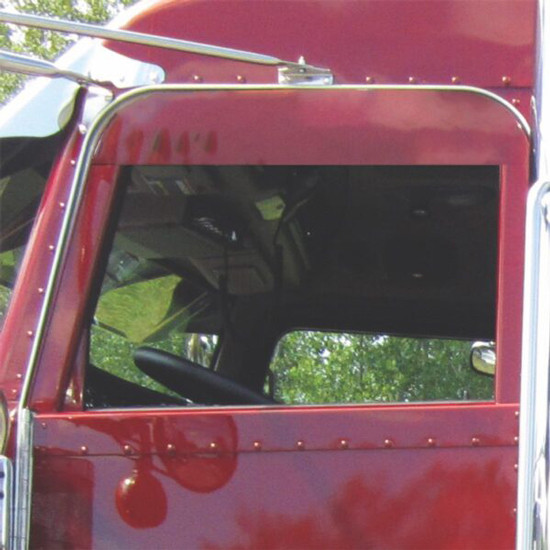5 Inch Paintable Aluminum Flange Door Chops For Peterbilt 365, 367, 388 & 389/Glider W/ Cab Mounted Mirrors
