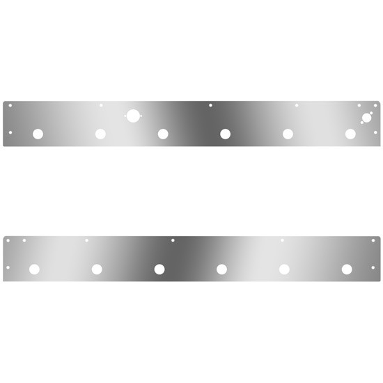 Day Cab Panels W/ 12 Round 3/4 Inch Light Holes, Block Heater Plug, Step Light Hole , 6 Inch Spacing For Kenworth T800, W900