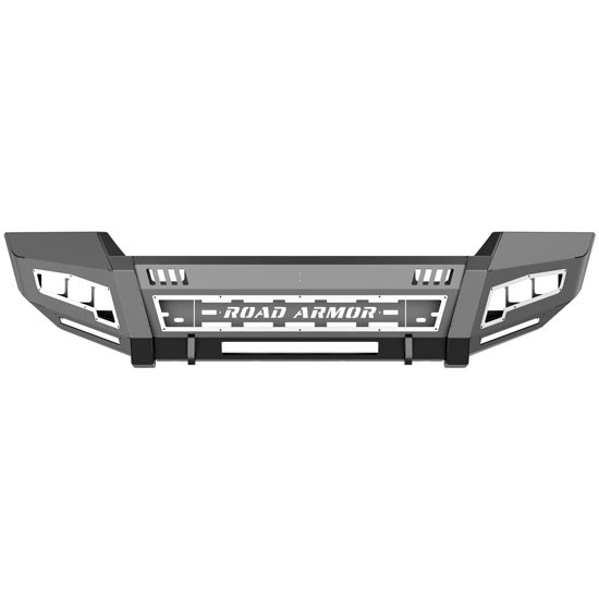 Road Armor Identity Front Bumper W/ Wide End Pods, Light Pod X3 Cube For Ford F-450/F-550