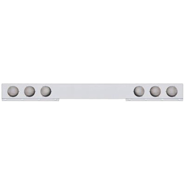 Chrome 94 Inch Rear Light Bar W/ Six 4 Inch Round Cutouts For Lights