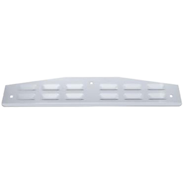 Chrome 4 X 24 Inch Louvered Bottom Mud Flap Plate W/ Lip - Bolt Thru Chrome 4 X 24 Inch Louvered Bottom Mud Flap Plate W/ Lip - Bolt Thru