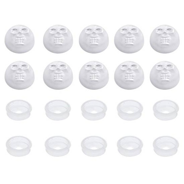 Chrome Skull Snap Cap For Size 14 Screws- 10 Pack Chrome Skull Snap Cap For Size 14 Screws- 10 Pack