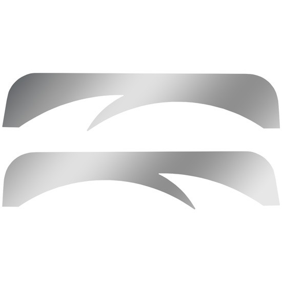 6 Inch Stainless Steel Swoop Bunk Window Shade For Peterbilt 389