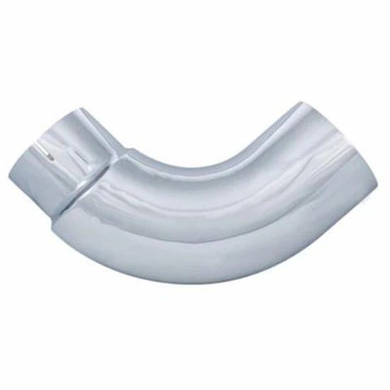 Chrome 90 Degree Exhaust Elbow Reduce 6 Inch O.D. To 5 Inch I.D. - 13 Inch X 13 Inch