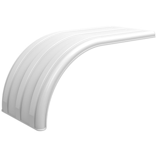 Minimizer White Poly Brute 53 Inch Half Fender For Dual Tires