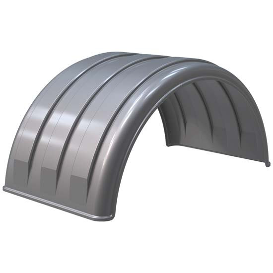 Minimizer Liquid Platium Poly MIN1600 Fender For Single Axle Tractor Or Trailer With Dual 16.5 Inch Wheels
