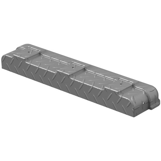 Minimizer Diamond Plate Silver Poly Tanker Fender End Cap , 26 Inch