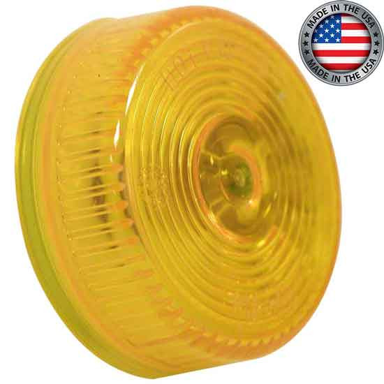2 Inch Round Clearance & Marker Light Amber Sealed