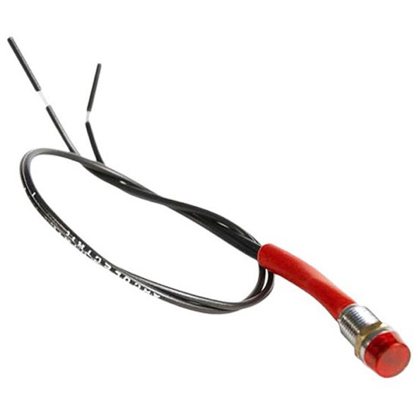 Red Mini Warning Light W/ 2- 9 Inch Leads, 16A At 12V For 1/4 Inch Hole
