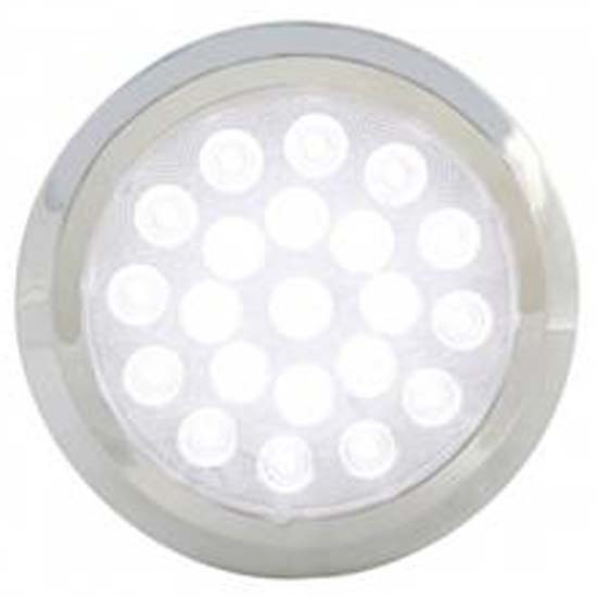 21 High Power LED 6-1/4 Inch Dome Light W/ Chrome Bezel