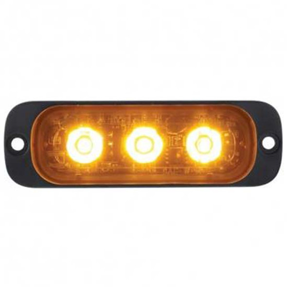 3 High Power LED Super Thin Warning Light - Amber
