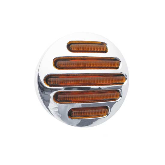Amber Flatline 2.5 Inch Round LED Marker Light W/ Amber Lens