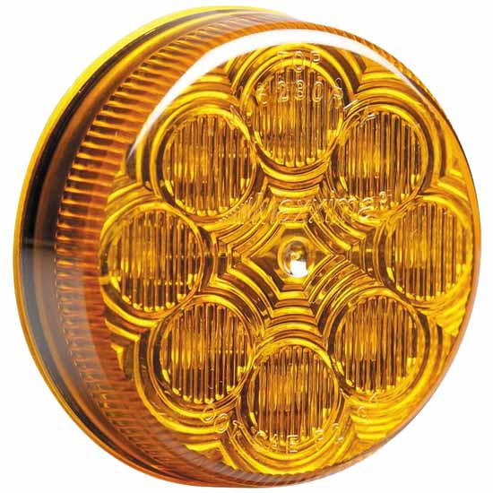 Maxxima 2.5 Inch Amber LED Clearance & Marker Light W/ 8 Diodes & Amber Lens