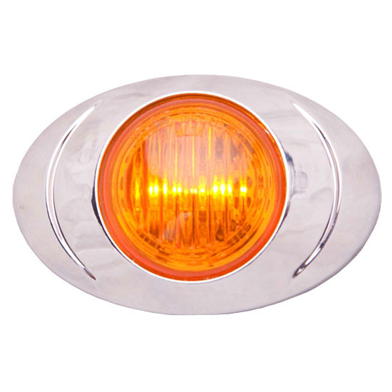2 X 3 Inch 2 Diode Amber LED Magnum Series Marker Light Amber Lens
