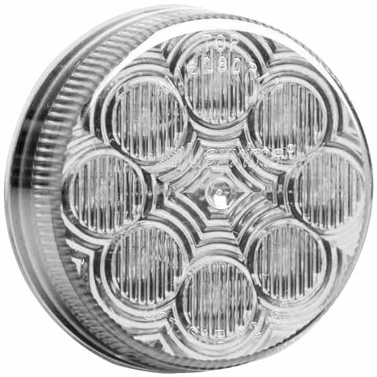 Maxxima 2.5 Inch Red LED Round Marker Light W/ 8 Diodes & Clear Lens