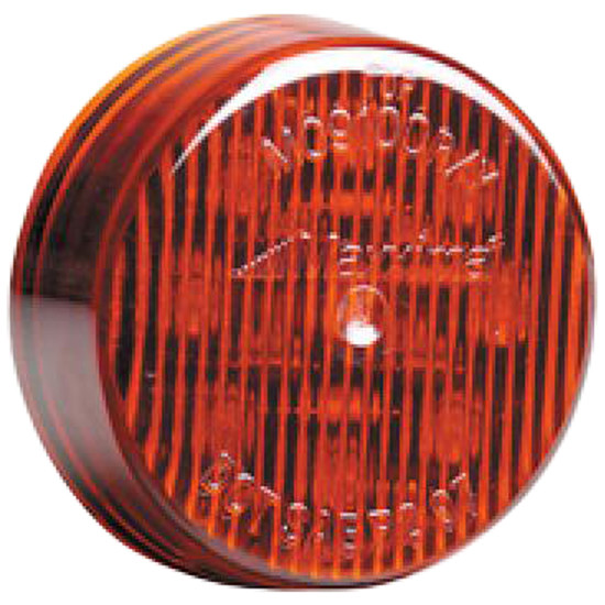 Maxxima 2 Inch Round 9 Diode Red LED Clearance Marker Light Red Lens