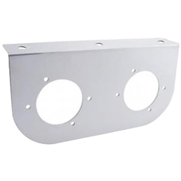 Stainless Steel Light Bracket W/ Two 3 Inch Light Cutouts