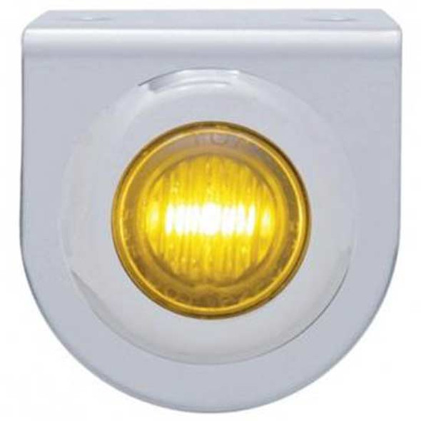 Stainless Light Bracket W/ 3 LED Mini Light - Amber LED/ Amber Lens