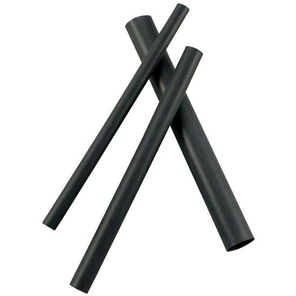 3/8 ID X 4 Inch Black 2 to 1 Thin Wall Heat Shrink Tubing - 6 Pack
