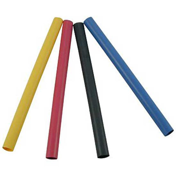 1/8 ID X 4 Inch Heat Shrink Tubing - Blue, Clear, Green, Red, Yellow  - 4 PCS