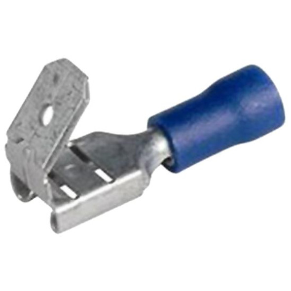 16-14 AWG Blue Vinyl Piggyback Terminal W/ .250 Tab - 9 PCS 16-14 AWG Blue Vinyl Piggyback Terminal W/ .250 Tab - 9 PCS