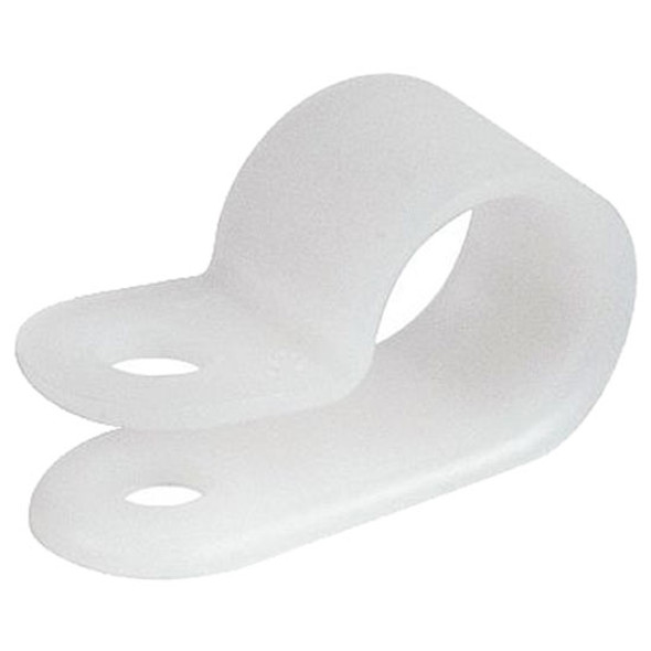 Natural Nylon Cable Clamps, 1/2 Inch I.D. W/ 13/64 Inch Mounting Hole - 15 PCS Natural Nylon Cable Clamps, 1/2 Inch I.D. W/ 13/64 Inch Mounting Hole - 15 PCS