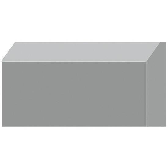 Stainless Steel Blank Shock Box Cover W/ 45 Degree Top For Peterbilt 365, 367, 378, 379, 386, 388, 389