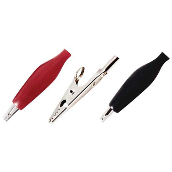 10 Amp Red/Black Alligator Test Clips W/ Vinyl Boots, 1 Inch - 2 Sets 10 Amp Red/Black Alligator Test Clips W/ Vinyl Boots, 1 Inch - 2 Sets