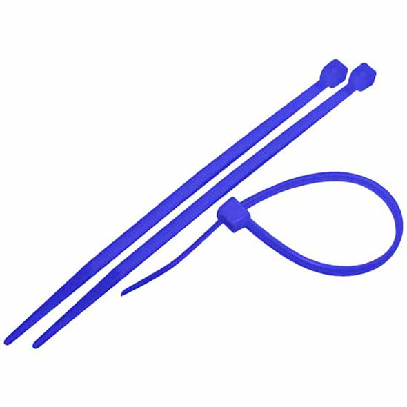 Blue Nylon Wire Tie, 7.5 Inch , Rated For 50 Lbs - 14 PCS