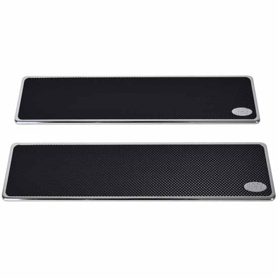 Chrome-Plated 24 Inch Billet Aluminum Step Plate With Logo For Peterbilt 389 - Pair