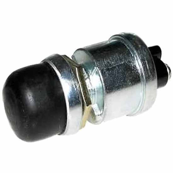 Die Cast Chrome Momentary Starter Switch W/ 5/8 Inch Mounting Stem, 60A At 12V/ 40A At 24V For 1 Inch Panel Mount Die Cast Chrome Momentary Starter Switch W/ 5/8 Inch Mounting Stem, 60A At 12V/ 40A At 24V For 1 Inch Panel Mount