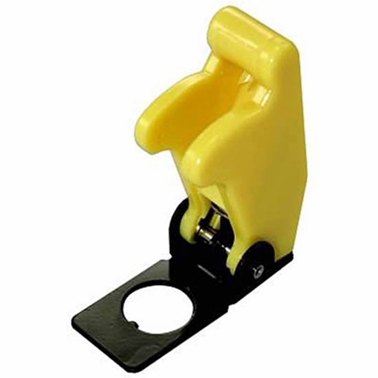 Yellow Aircraft Style Toggle Switch Cover For Standard 1/2 Inch To 3/4 Inch Stem