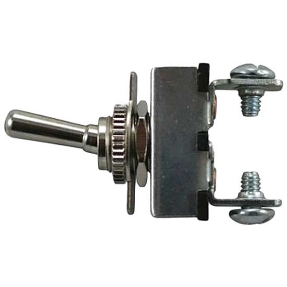 Heavy Duty Metal Toggle Switch, 20A At 12V, 2 Screw Terminals For 1/2 Inch Hole Heavy Duty Metal Toggle Switch, 20A At 12V, 2 Screw Terminals For 1/2 Inch Hole
