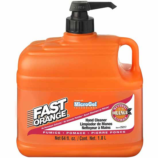 Fast Orange Hand Cleaner Pumice 1/2 Gallon W/ Pump