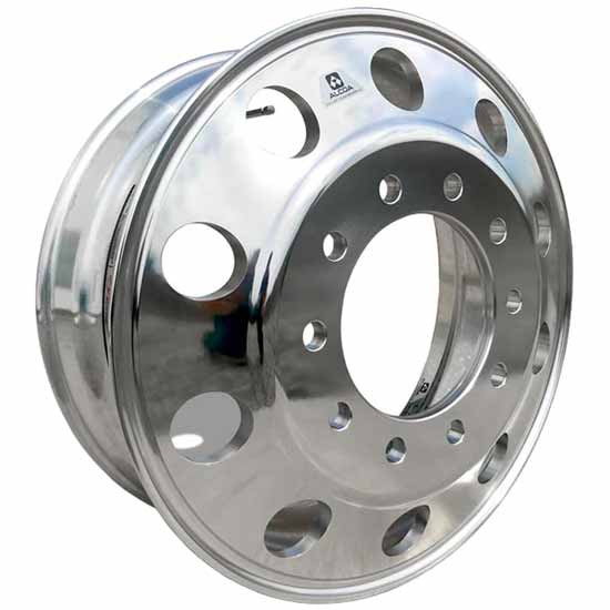 24.5 X 8.25 Alcoa Dura-Bright Polished Outside Drive Axle Wheel For Hub Pilot