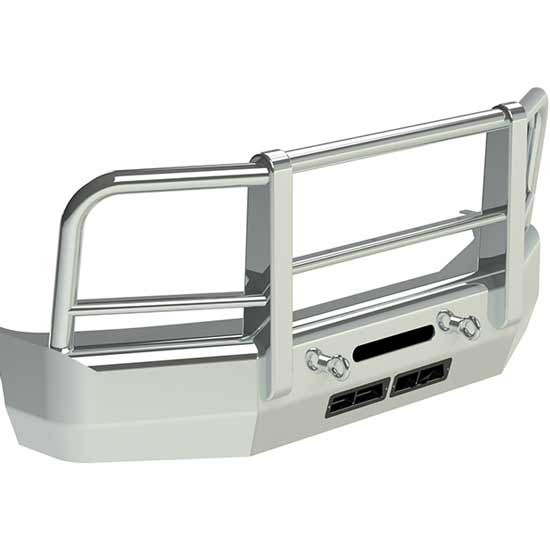 Herd Aero 2 Post Truck Guard W/ No Factory Fog Light Holes & Parking Sensors & Full Polish For Chevrolet/GMC 2500HD & 3500HD
