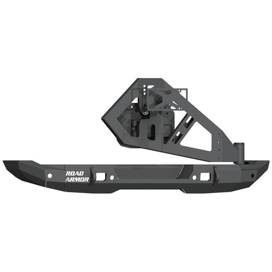 Road Armor Stealth Rear Bumper Full Width W/ Tire Carrier Assembly For Jeep Wrangler