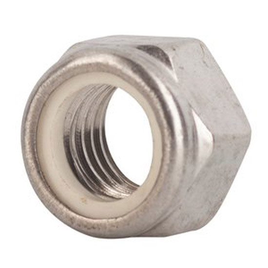 Stainless Steel 10MM Nylon Insert Lock Nut W/ 1 Inch Diameter 6 MM Thickness