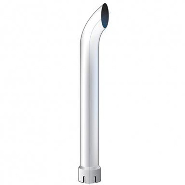 Chrome 5 Inch Curved Expanded Slotted Bottom Exhaust