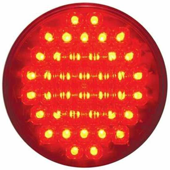 40 LED 4 Inch Stop. Turn And Tail Light, Chrome Reflector