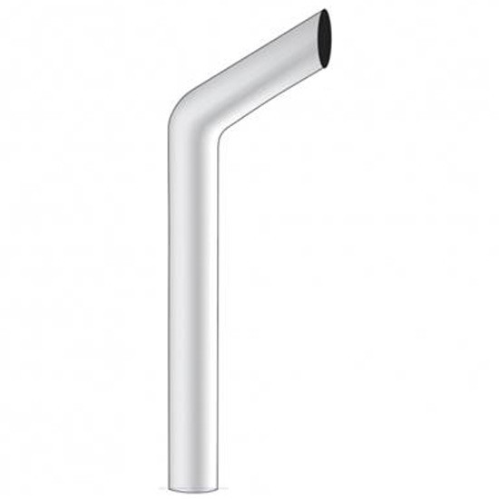 Chrome Bull Exhaust With Plain Bottom
