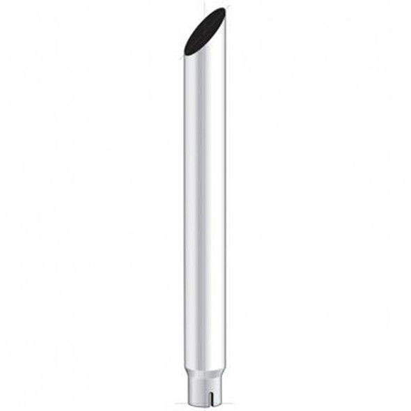 Chrome Mitered Reduce to 5 Inch I.D. Bottom Exhaust