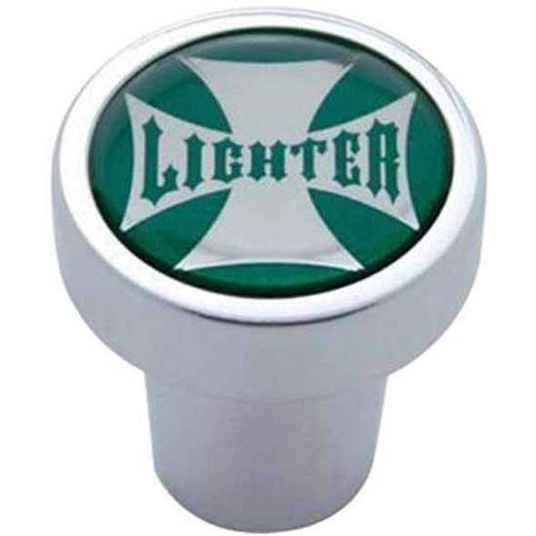 Chrome Cigarette Lighter Knobs W/ Maltese Cross Sticker